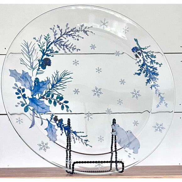 Winter Frost by PFALTZGRAFF Round Glassware Cake Plate with Original Box - Picture 2 of 10
